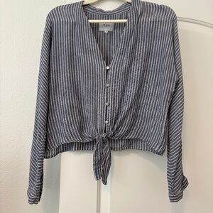 Rails Sloane Linen Tie Bottom Shirt